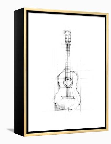 Guitar Sketch-Ethan Harper-Framed Stretched Canvas
