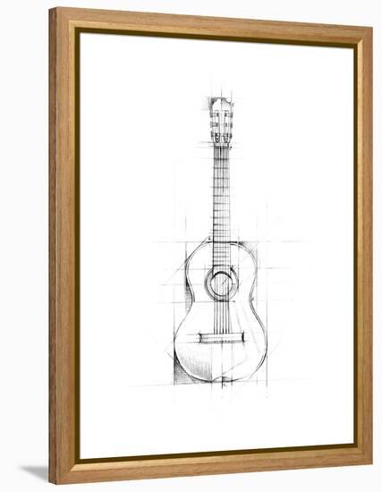 Guitar Sketch-Ethan Harper-Framed Stretched Canvas