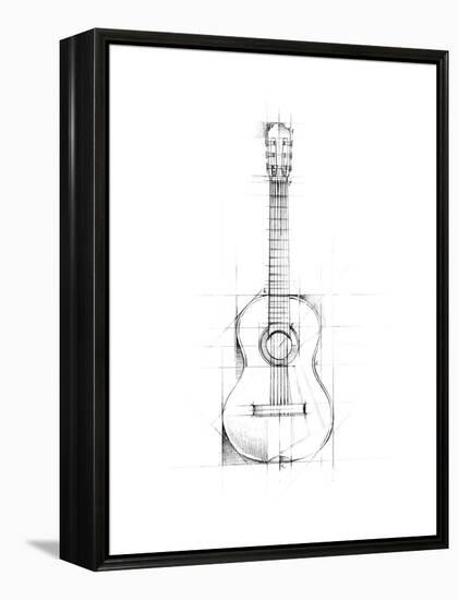 Guitar Sketch-Ethan Harper-Framed Stretched Canvas