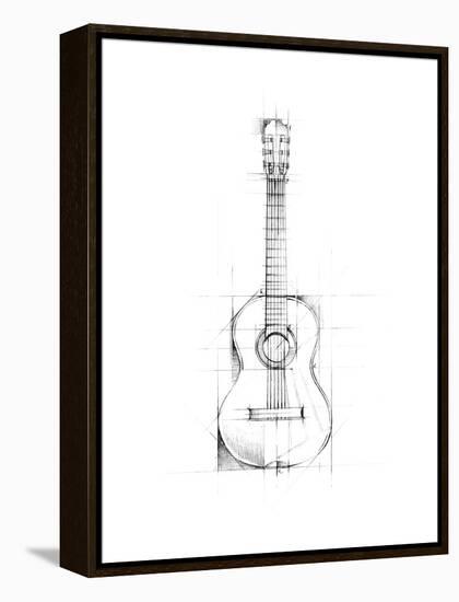 Guitar Sketch-Ethan Harper-Framed Stretched Canvas