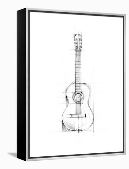 Guitar Sketch-Ethan Harper-Framed Stretched Canvas