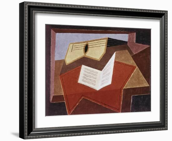 Guitar with Sheet of Music-Juan Gris-Framed Giclee Print