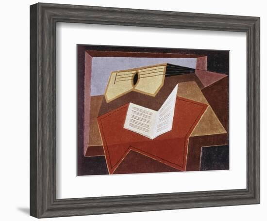 Guitar with Sheet of Music-Juan Gris-Framed Giclee Print