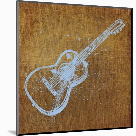 Guitar-John W^ Golden-Mounted Art Print