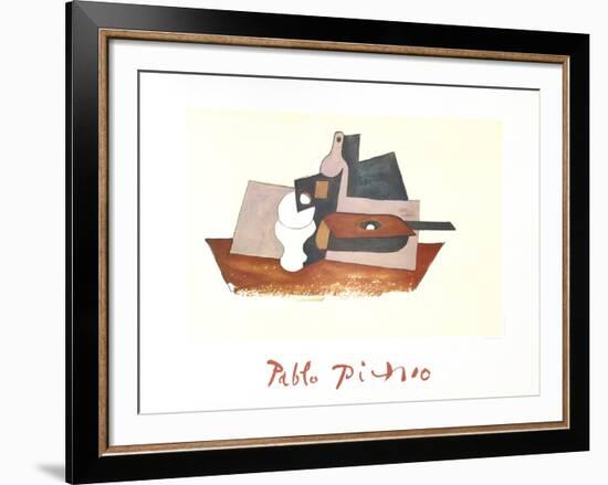 Guitare Verre et Bouteille-Pablo Picasso-Framed Collectable Print