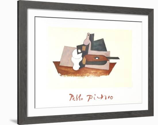 Guitare Verre et Bouteille-Pablo Picasso-Framed Collectable Print
