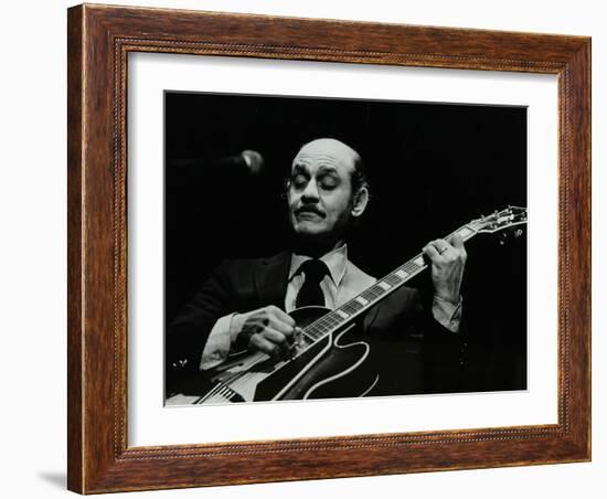 Guitarist Joe Pass on Stage at the Forum Theatre, Hatfield, Hertfordshire, 12 November 1980-Denis Williams-Framed Photographic Print