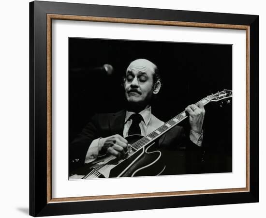 Guitarist Joe Pass on Stage at the Forum Theatre, Hatfield, Hertfordshire, 12 November 1980-Denis Williams-Framed Photographic Print