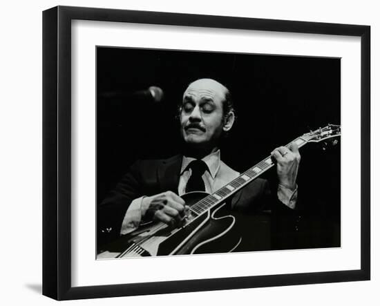 Guitarist Joe Pass on Stage at the Forum Theatre, Hatfield, Hertfordshire, 12 November 1980-Denis Williams-Framed Photographic Print