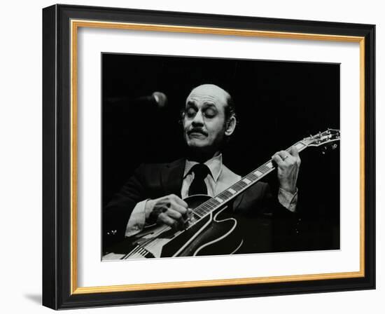 Guitarist Joe Pass on Stage at the Forum Theatre, Hatfield, Hertfordshire, 12 November 1980-Denis Williams-Framed Photographic Print