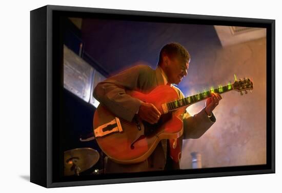 Guitarist Mark Whitfield Playing Large Guitar at MK's-Ted Thai-Framed Premier Image Canvas