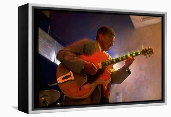 Guitarist Mark Whitfield Playing Large Guitar at MK's-Ted Thai-Framed Premier Image Canvas