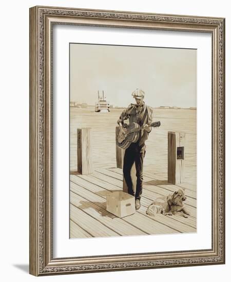 Guitarist, New Orleans, 2002-Max Ferguson-Framed Giclee Print