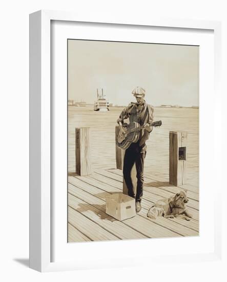 Guitarist, New Orleans, 2002-Max Ferguson-Framed Giclee Print