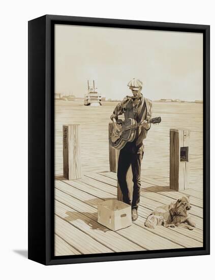 Guitarist, New Orleans, 2002-Max Ferguson-Framed Premier Image Canvas