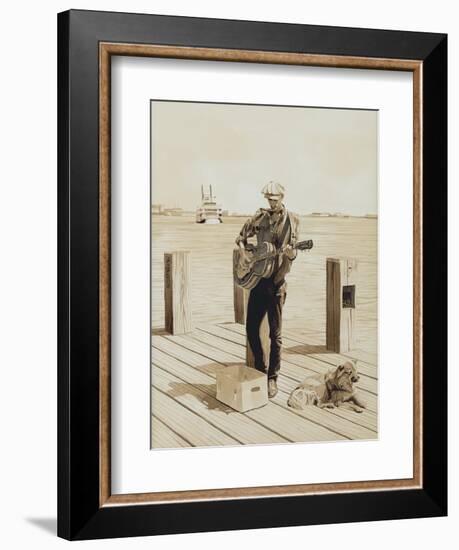 Guitarist, New Orleans, 2002-Max Ferguson-Framed Giclee Print