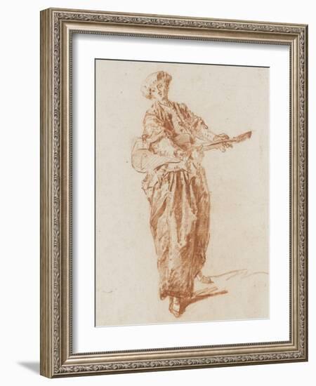 Guitariste habillé à la turque-Nicolas Lancret-Framed Giclee Print