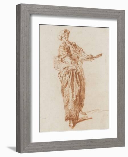 Guitariste habillé à la turque-Nicolas Lancret-Framed Giclee Print