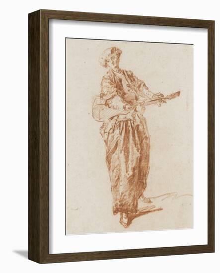 Guitariste habillé à la turque-Nicolas Lancret-Framed Giclee Print