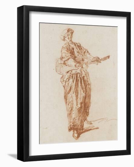 Guitariste habillé à la turque-Nicolas Lancret-Framed Giclee Print