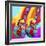 Guitars-umbrella-man-Howie Green-Framed Giclee Print