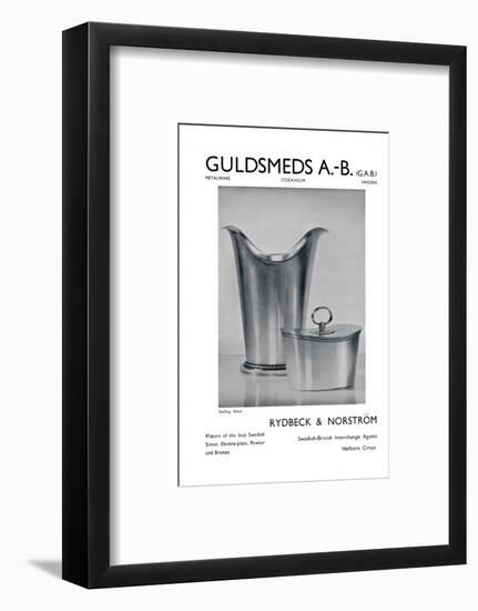 'Guldsmeds A.-B. (G.A.B.) - Sterling Silver - Rydbeck & Norström.', 1939-Unknown-Framed Photographic Print