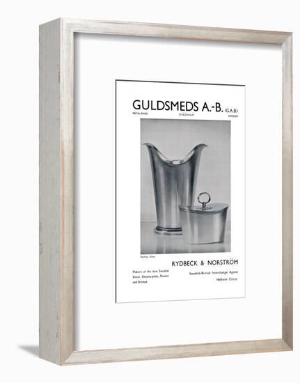 'Guldsmeds A.-B. (G.A.B.) - Sterling Silver - Rydbeck & Norström.', 1939-Unknown-Framed Photographic Print