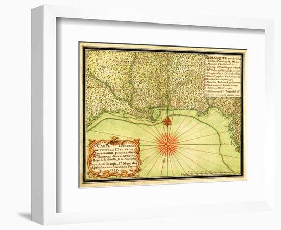 Gulf Coast of the United States - Panoramic Map-Lantern Press-Framed Art Print