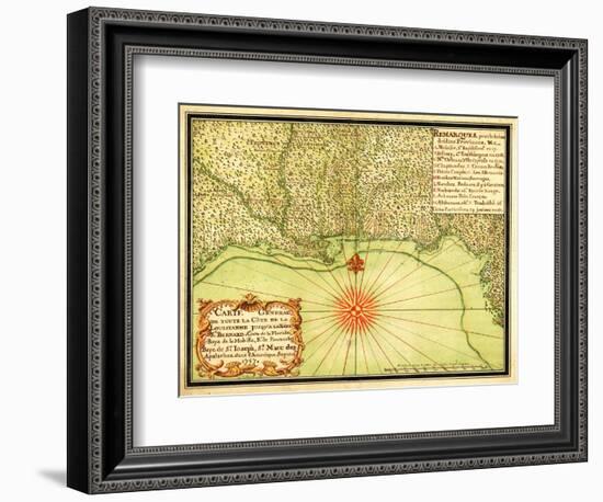 Gulf Coast of the United States - Panoramic Map-Lantern Press-Framed Art Print