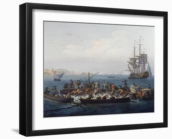 Gulf of Bandol or Fishing for Tuna, 1754-Claude Joseph Vernet-Framed Giclee Print