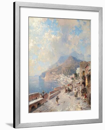 Gulf of Salerno, Amalfi-Franz Richard Unterberger-Framed Giclee Print