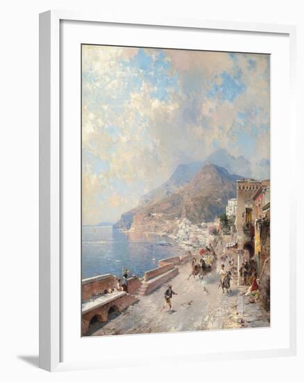 Gulf of Salerno, Amalfi-Franz Richard Unterberger-Framed Giclee Print