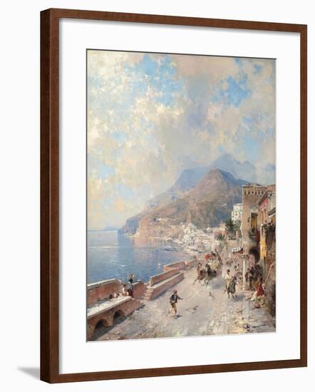 Gulf of Salerno, Amalfi-Franz Richard Unterberger-Framed Giclee Print