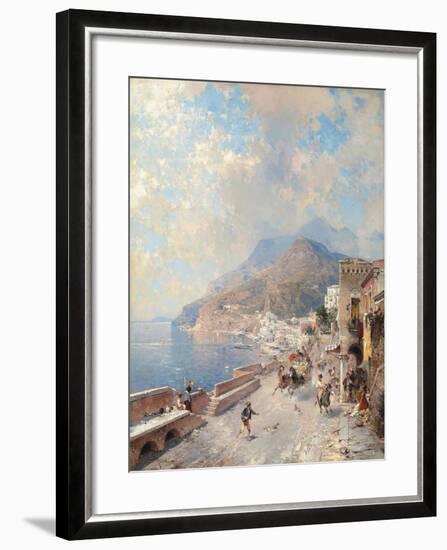 Gulf of Salerno, Amalfi-Franz Richard Unterberger-Framed Giclee Print