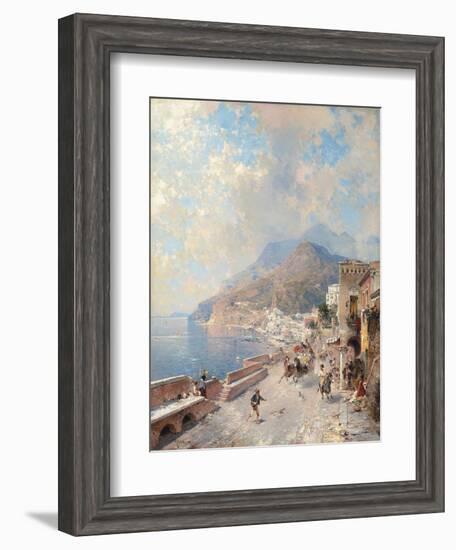 Gulf of Salerno, Amalfi-Franz Richard Unterberger-Framed Giclee Print