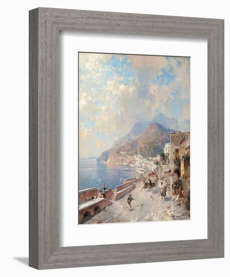 Gulf of Salerno, Amalfi-Franz Richard Unterberger-Framed Giclee Print