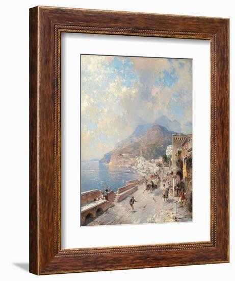 Gulf of Salerno, Amalfi-Franz Richard Unterberger-Framed Giclee Print