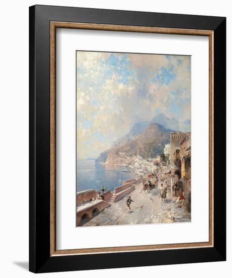 Gulf of Salerno, Amalfi-Franz Richard Unterberger-Framed Giclee Print