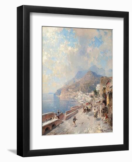 Gulf of Salerno, Amalfi-Franz Richard Unterberger-Framed Giclee Print