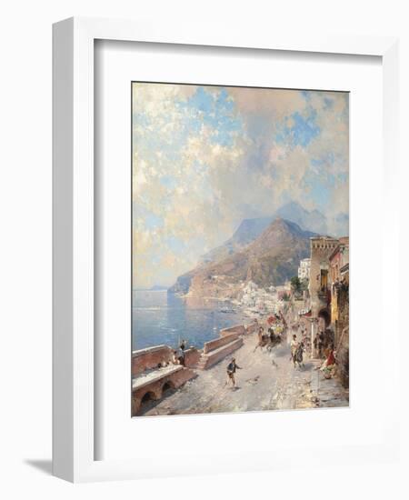 Gulf of Salerno, Amalfi-Franz Richard Unterberger-Framed Giclee Print