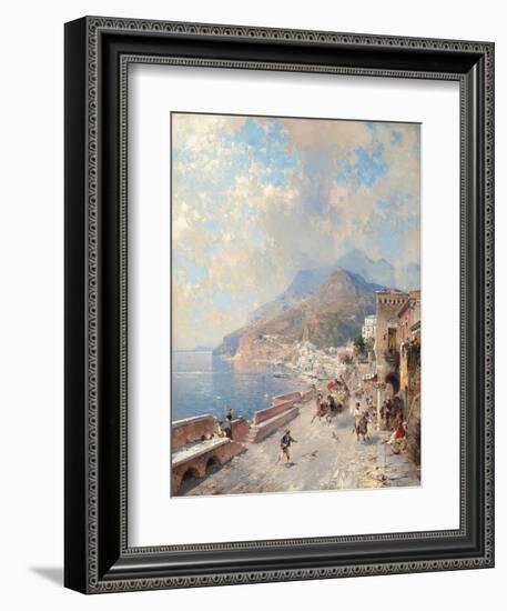 Gulf of Salerno, Amalfi-Franz Richard Unterberger-Framed Giclee Print