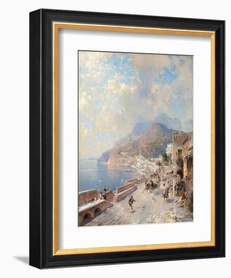 Gulf of Salerno, Amalfi-Franz Richard Unterberger-Framed Giclee Print