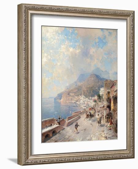 Gulf of Salerno, Amalfi-Franz Richard Unterberger-Framed Giclee Print