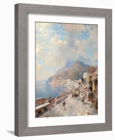 Gulf of Salerno, Amalfi-Franz Richard Unterberger-Framed Giclee Print