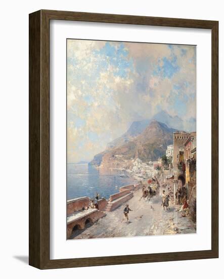 Gulf of Salerno, Amalfi-Franz Richard Unterberger-Framed Giclee Print