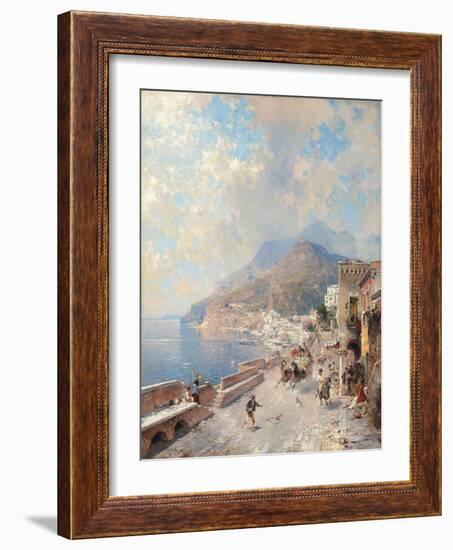 Gulf of Salerno, Amalfi-Franz Richard Unterberger-Framed Giclee Print