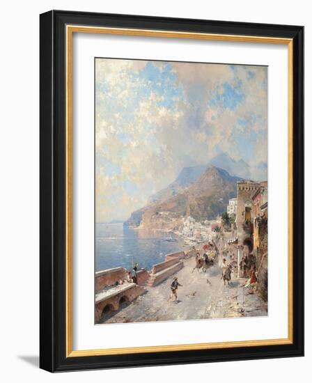 Gulf of Salerno, Amalfi-Franz Richard Unterberger-Framed Giclee Print