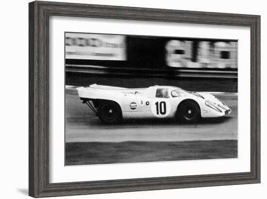 Gulf Porsche 917 in Action, C1970-C1971-null-Framed Photographic Print