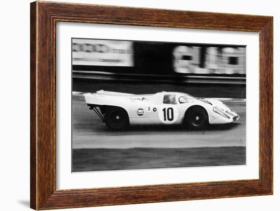 Gulf Porsche 917 in Action, C1970-C1971-null-Framed Photographic Print