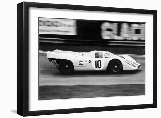 Gulf Porsche 917 in Action, C1970-C1971--Framed Photographic Print